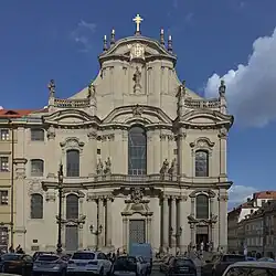 Церковь Святого Микулаша на Малой Стране. Западный фасад