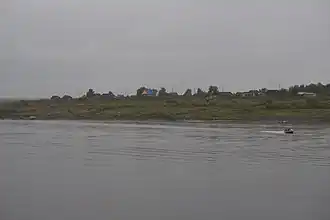 Вид на село с Енисея