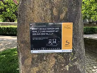 Один из камней маркировки Бергского Пути в Альтенберге (Оденталь)