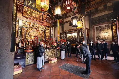 Вице-президент Тайваня Лай Циндэ на торжестве в честь дня рождения Посын Тайте в Тайбэе