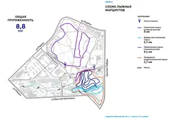 Схема лыжных маршрутов (2017). Автор проекта: «Архитектурный десант» (г. Казань)