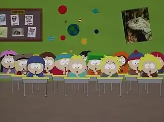 Дети репетируют песню для концерта.