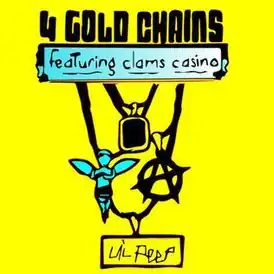 Обложка сингла Lil Peep при участии Clams Casino «4 Gold Chains» (2018)