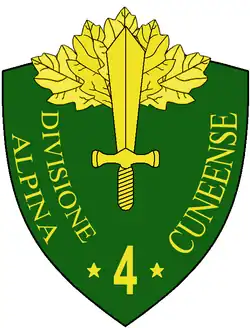 Шеврон 4-й альпийской дивизии «Кунеэнзе»