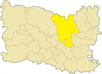 Кантон на карте департамента Уаза