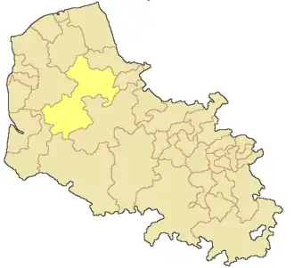 Кантон на карте департамента Па-де-Кале