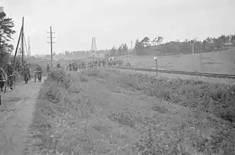 Вид будущего остановочного пункта. 12 августа 1941 год.