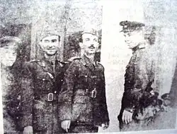 А. Афинеллис (второй слева) и С.Коцакис (третий слева) с офицерами советской военной миссии после освобождения греческой столицы силами ЭЛАС. Афины октябрь 1944