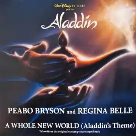Обложка сингла Пибо Брайсона и Реджины Белль «A Whole New World (Aladdin’s Theme)» ()