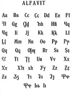 Абазинский алфавит 1930-х годов