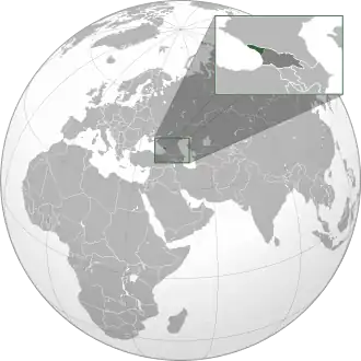 Республика Абхазия на карте мира