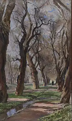 Абрам Черкасский. «Аллея карагачей». СССР, КазССР, Алма-Ата, 1955 г.