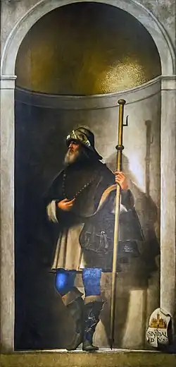 Себастьяно дель Пьомбо. «Святой Зебальд». 1509. Холст, масло. Галерея Академии, Венеция