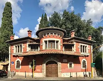 Виллино Россо (Villino Rosso), одно из двух зданий Академии сорока