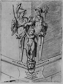 Гермафина Ахилла Бокки на гравюре Джулио Бонасоне