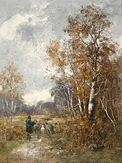 Осенний пейзаж с пастухами