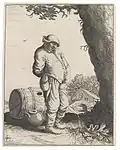 Адриан ван Остаде. Der pissende Bauer (1660)