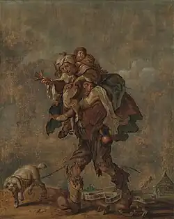 Аллегория бедности: это жалкие ноги, которым приходится терпеть бедность. Между 1630 и 1640. Деерво, масло. Музей Бойманса — ван Бёнингена, Роттердам