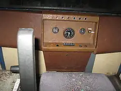 Интерьер кабины головного вагона электропоезда Эп «Турист», 2008 год