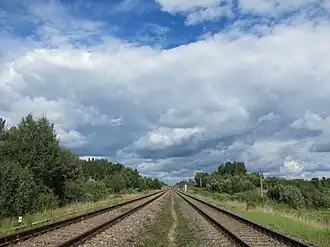 Железнодорожная линия Резекне - Даугавпилс. Двухпутный участок Краце - Аглона.