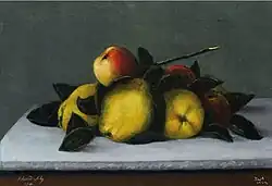 Натюрморт с яблоками и айвой