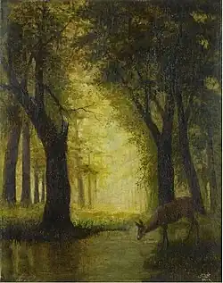 Косуля в лесу