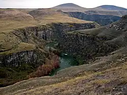 Вид на Ахурян из Ани