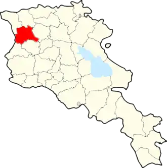 Ахурянский район на карте