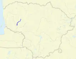 Акмена на карте Литвы