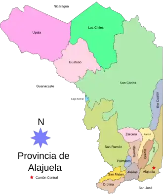 Алахуэла на карте