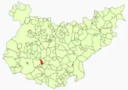 Расположение муниципалитета Альконера на карте провинции