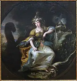 Аллегория Азии (слева — верблюд).