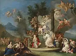 Диана и Эндимион. Медь, масло. Частное собрание