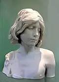 Бюст юного Иоанна Крестителя. Бисквит, Северская фарфоровая мануфактура. Модель 1883 г. Художественно-промышленный музей, Рубе