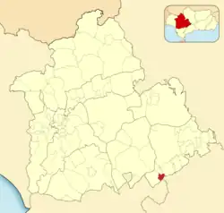 Расположение муниципалитета Альгамитас на карте провинции