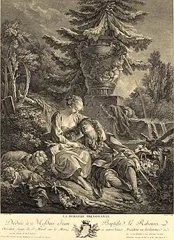 Предусмотрительная пастушка. По оригиналу Ф. Буше