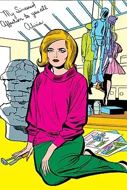 Алисия Мастерс в комиксе Fantastic Four Annual #2 (Июль 1964)Художник — Джек Кирби.