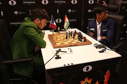 Алиреза Фирузджа — Р.Прагнанандха (1 игровой день). На доске испанская партия