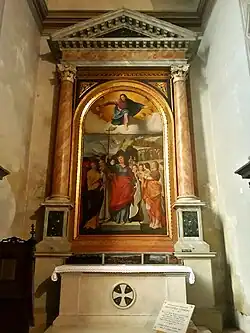 Дж. Ф. Карото. Святая Урсула и одиннадцать тысяч девственниц. Алтарь первой капеллы слева