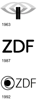 Исторические логотипы ZDF с 1962 по 2001 годы