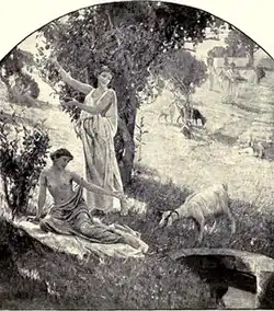 Фреска "Аркадия", 1893 (черно-белая фотография)