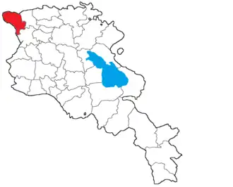 Амасийский район на карте