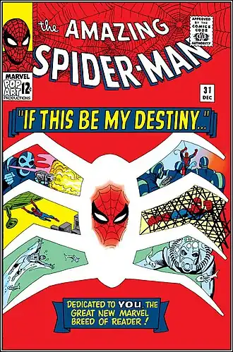 Обложка The Amazing Spider-Man #31 (декабрь 1965).Художник — Стив Дитко.
