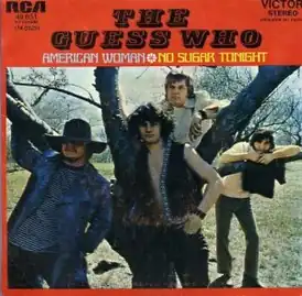Обложка сингла The Guess Who «American Woman» (1970)