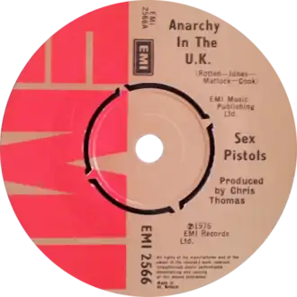 Обложка сингла Sex Pistols «Anarchy in the U.K.» (1976)