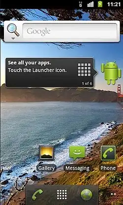 Домашний экран Android 2.3