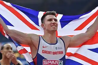 Эндрю Поцци на чемпионате Европы в помещении 2017 года