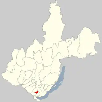 Ангарский районАнгарский городской округ на карте