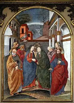 Микеле Чампанти. Посещение Девой Марией Елизаветы. Фреска