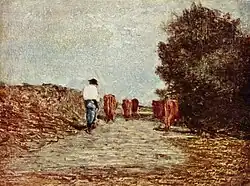 Дорога на пастбище. Холст, масло. Галерея Сабауда, Турин